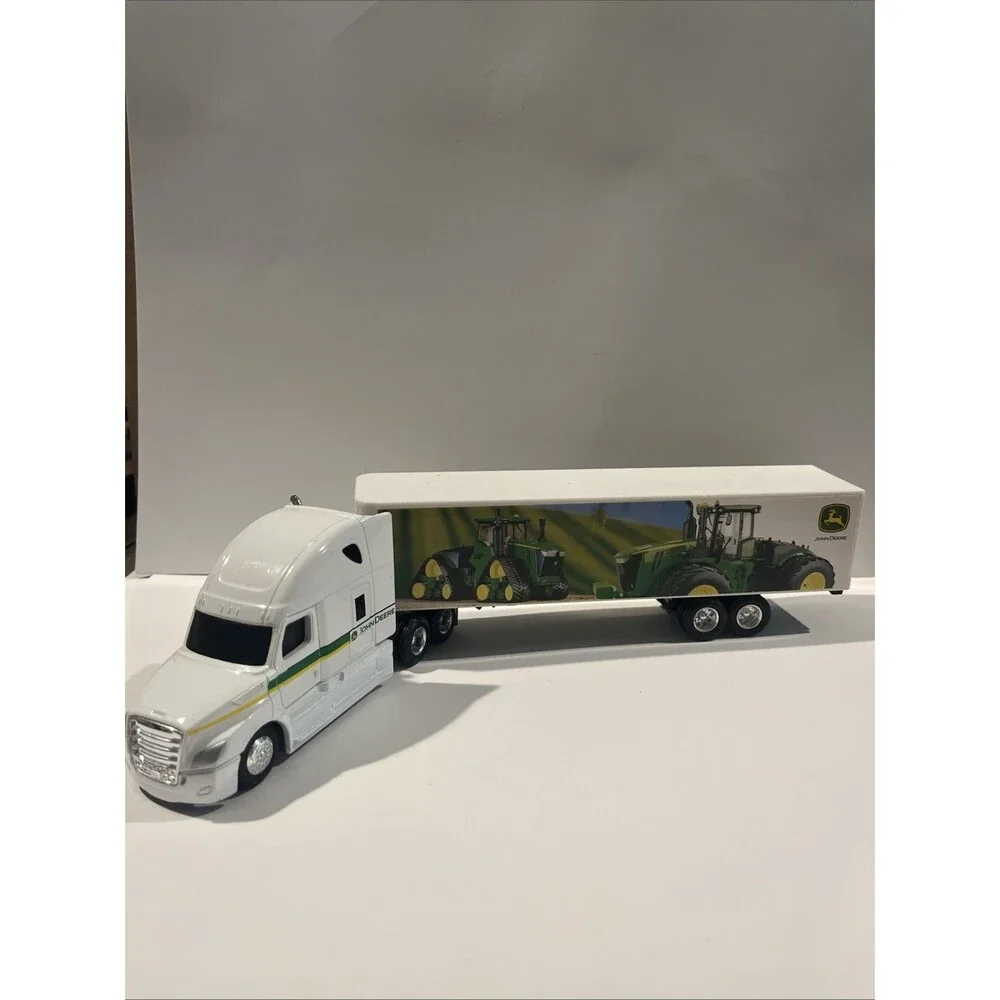 ERTL John Deere Semi Truck W/ Trailer Die Cast Farm And Opening Trailer Doors